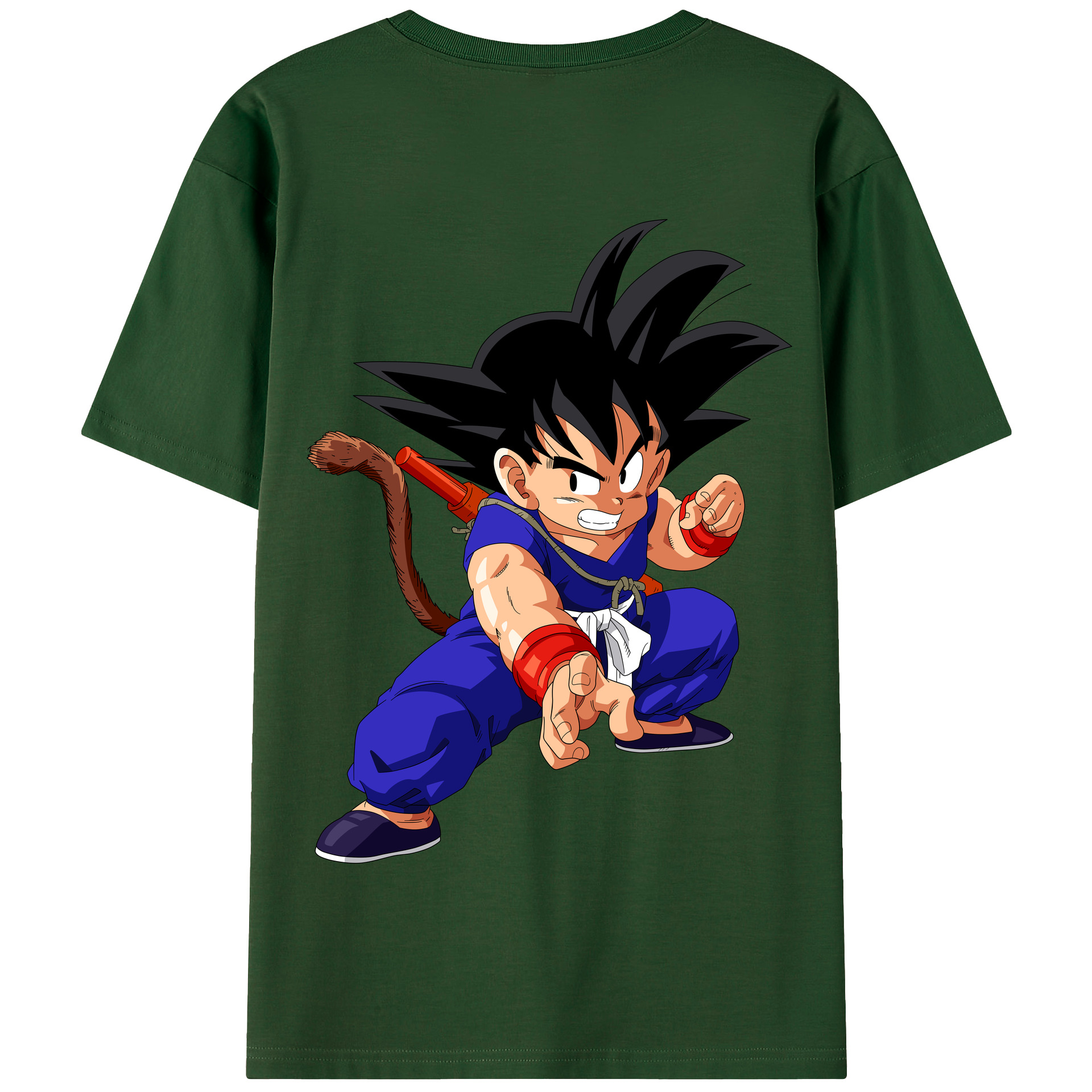 （画像用） ドラゴンボール 孫悟空（そん ごくう）Son Goku カカロット DRAGON BALL Kakarotto 綿100％半袖Tシャツ（背面プリント）